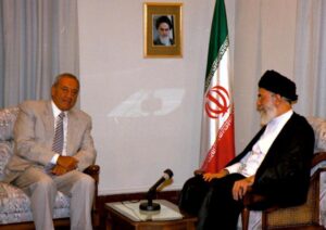 Nabih Berri meeting with Ali Khamenei in Iran.