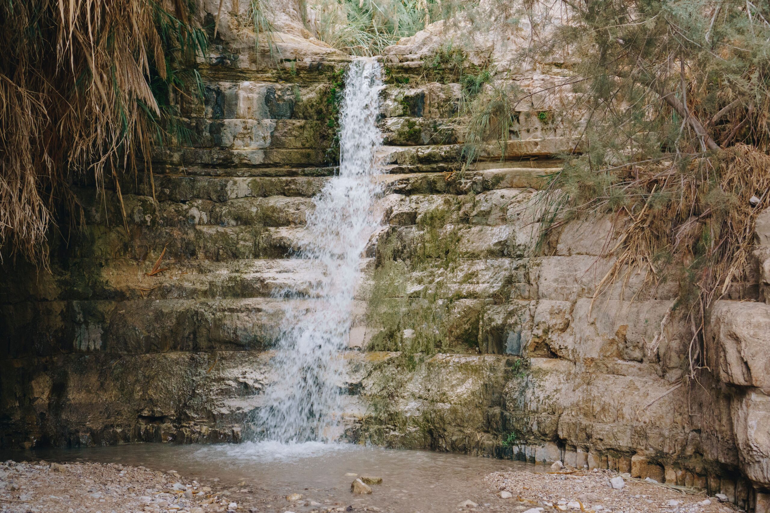 Waterfall in the Ein Gedi Nature Reserve