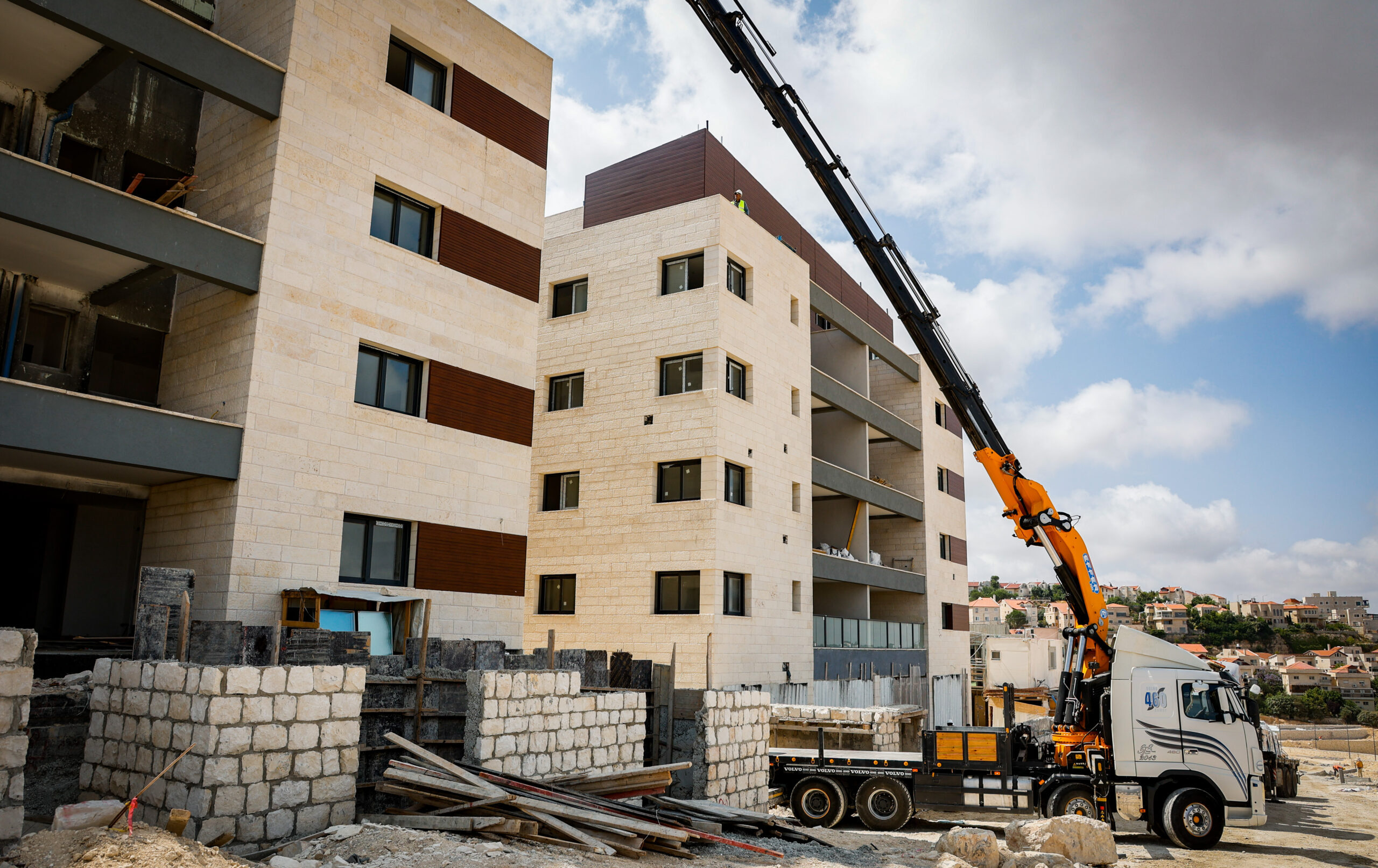 A construction site for new housing in Israel.