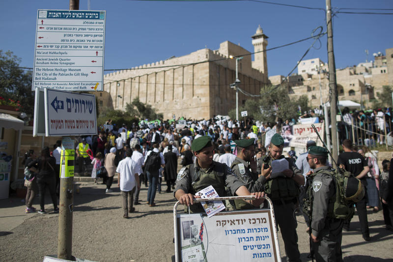 crowds during Passover at tomb of the patriarchs, Hebron