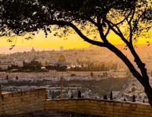 Sunset over the Old City, Jerusalem from Mount of Olives