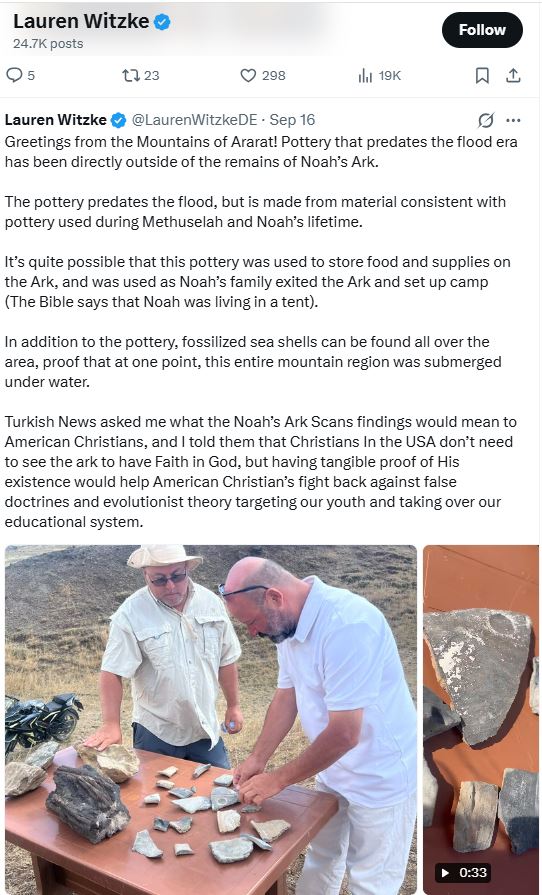 pottery found at noah's ark archaeological site in turkey
