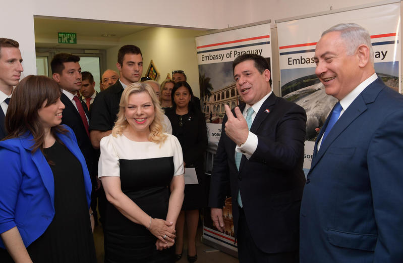 Paraguayan President Horacio Cartes seen at the official opening ceremony of the Paraguay embassy in Jerusalem on May 21, 2018.