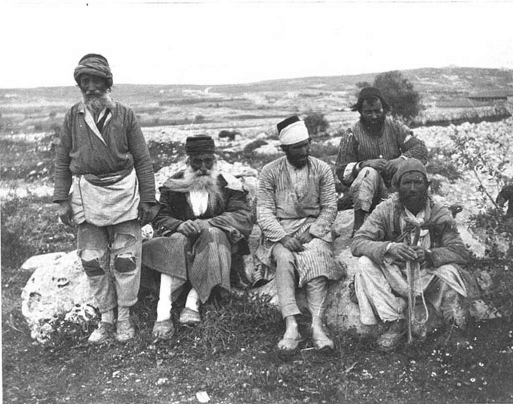 Bucharian Jews near Jerusalem, 1899