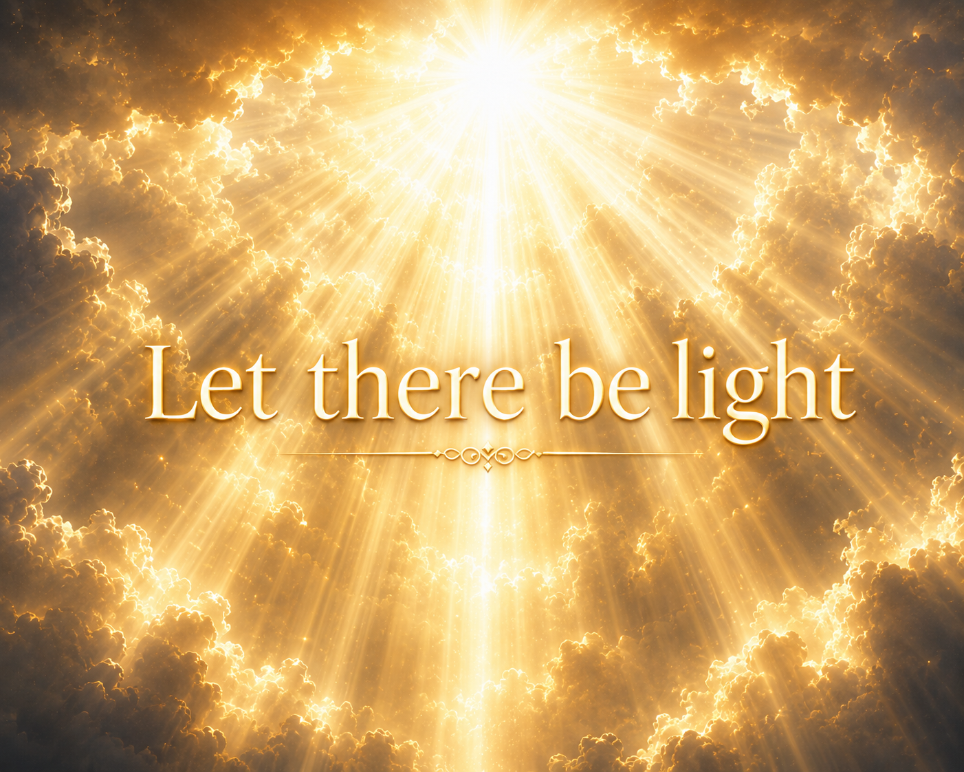 spiritual light with tag line "let there be light"