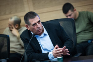 Yoav Segalovich attends a Knesset Constitution, Law and Justice Committee meeting in Jerusalem.