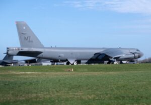 U.S. Air Force B-52H Stratofortress at RAF Fairford in Gloucestershire during Operation Epic Fury against Iran.