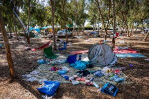 The Nova party area after the October 7 Hamas massacre.