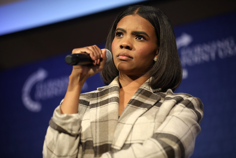Candace Owens with microphone
